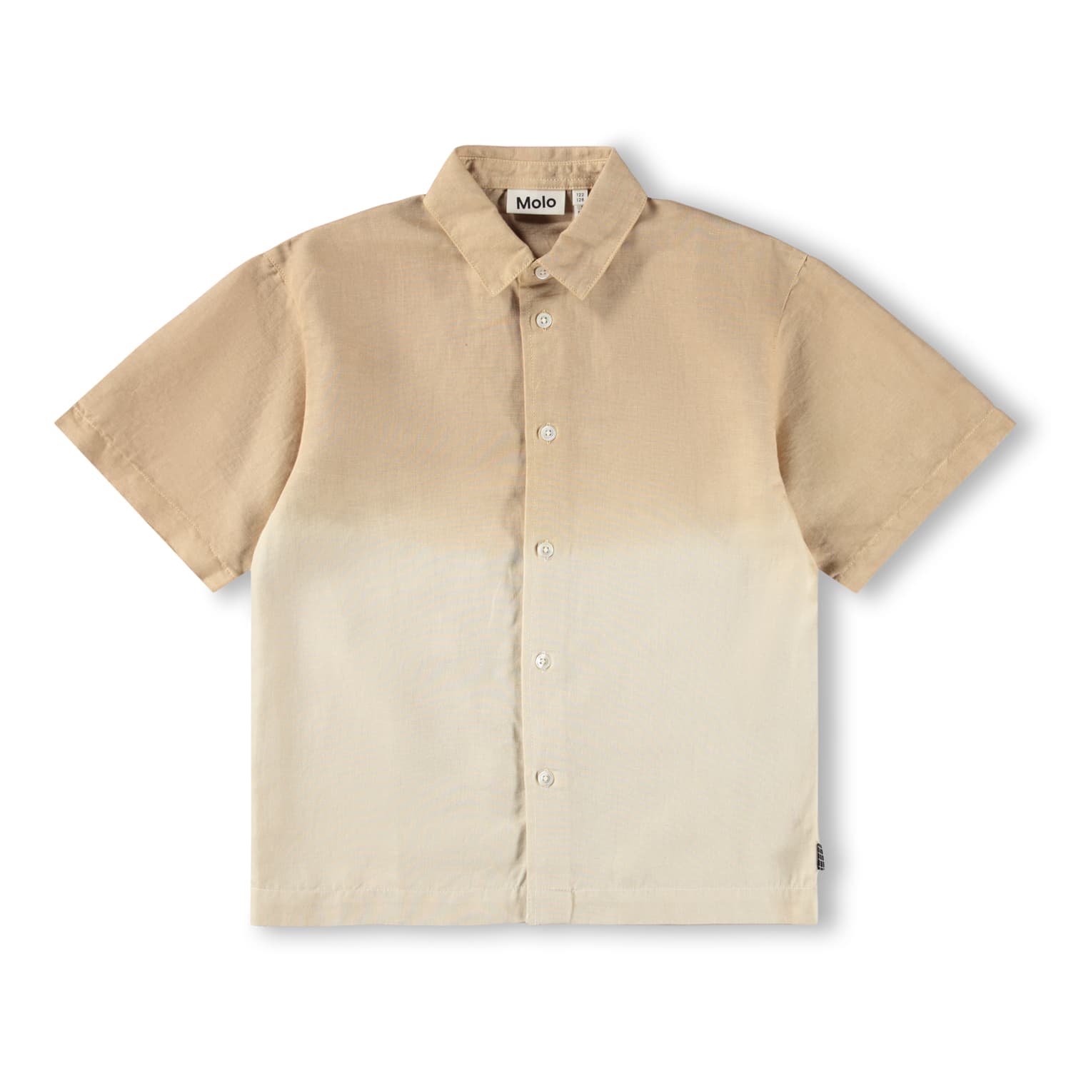 Beige and brown gradient shirt on a white background