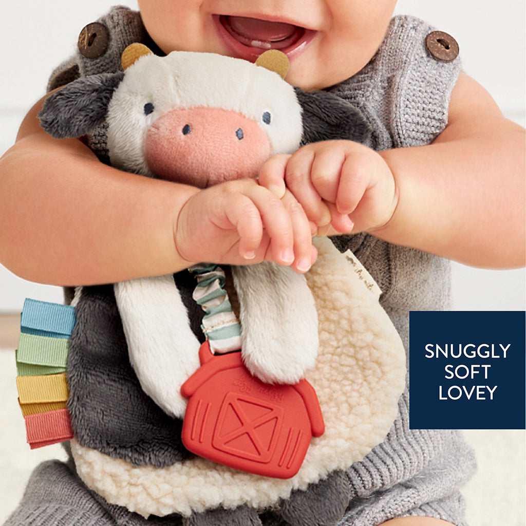 Itzy Lovey Plush and Teether Toy - Cow