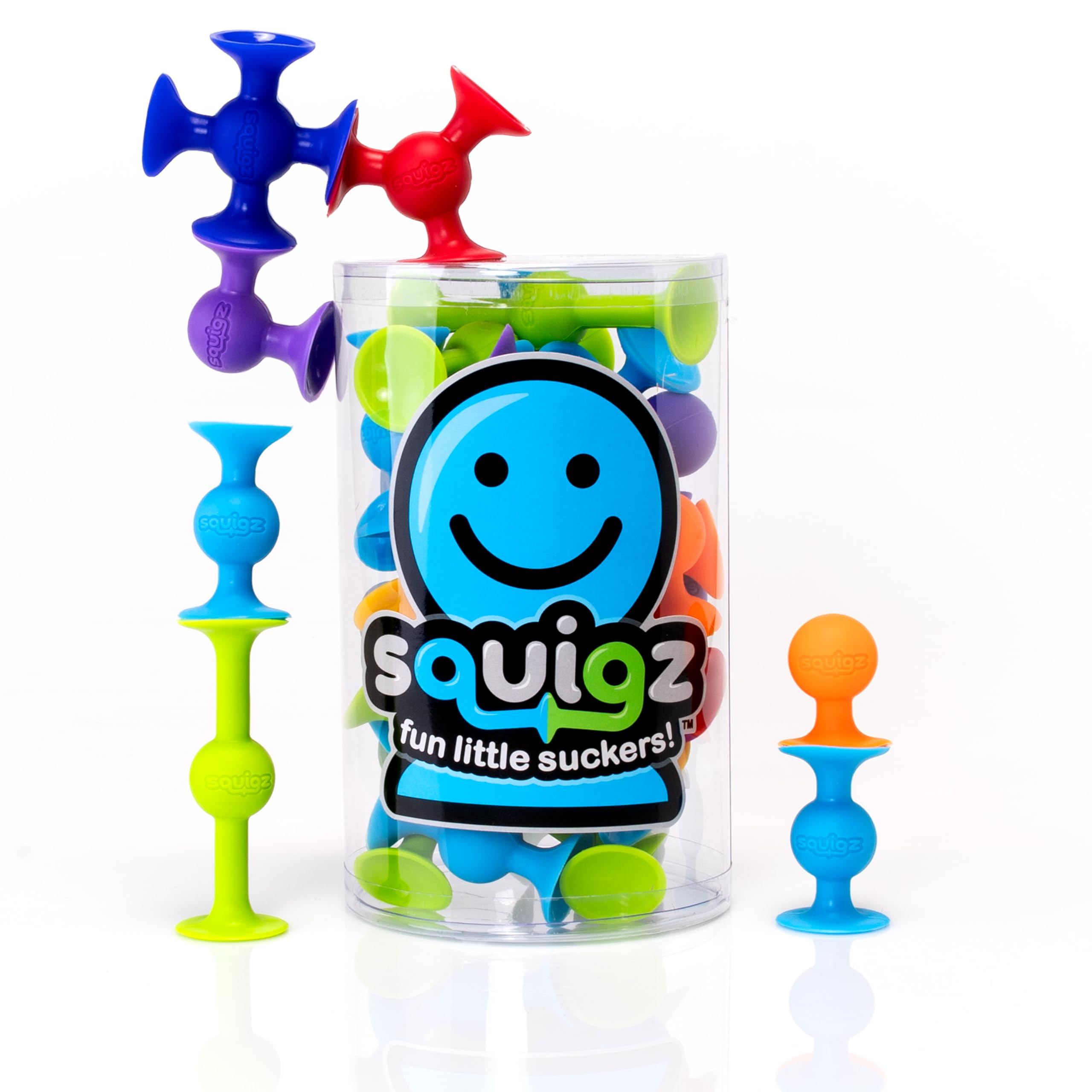 Squigz set with suction cups for interactive learning