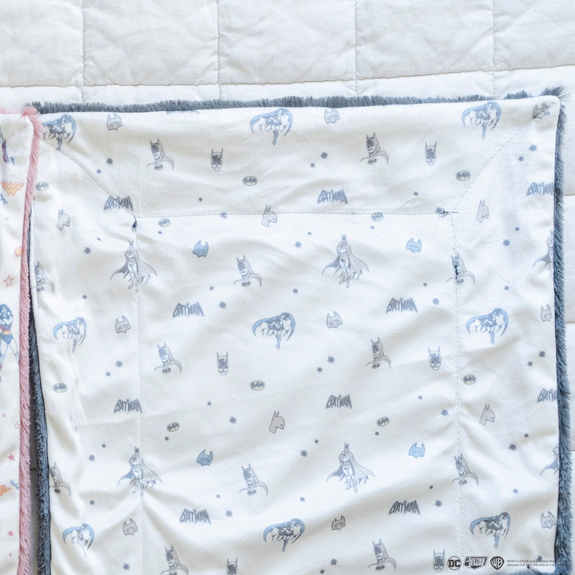 Batman superhero minky receiving blanket