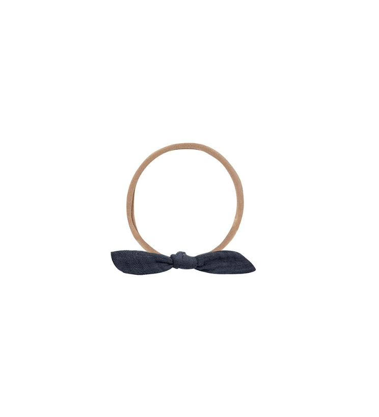 Navy Blue hair headband with bow