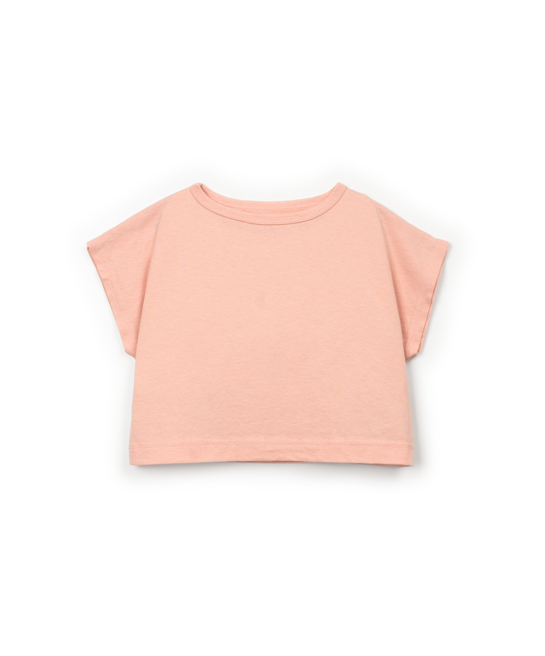 Pink crop top on a white background