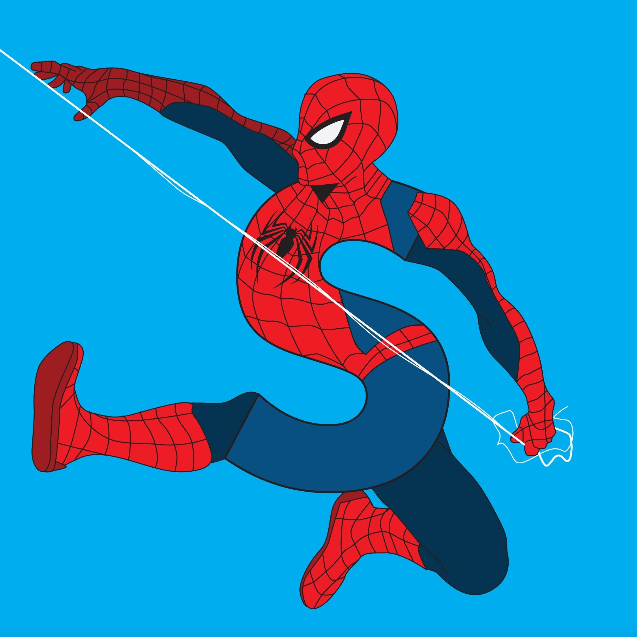 Spiderman alphabet book page