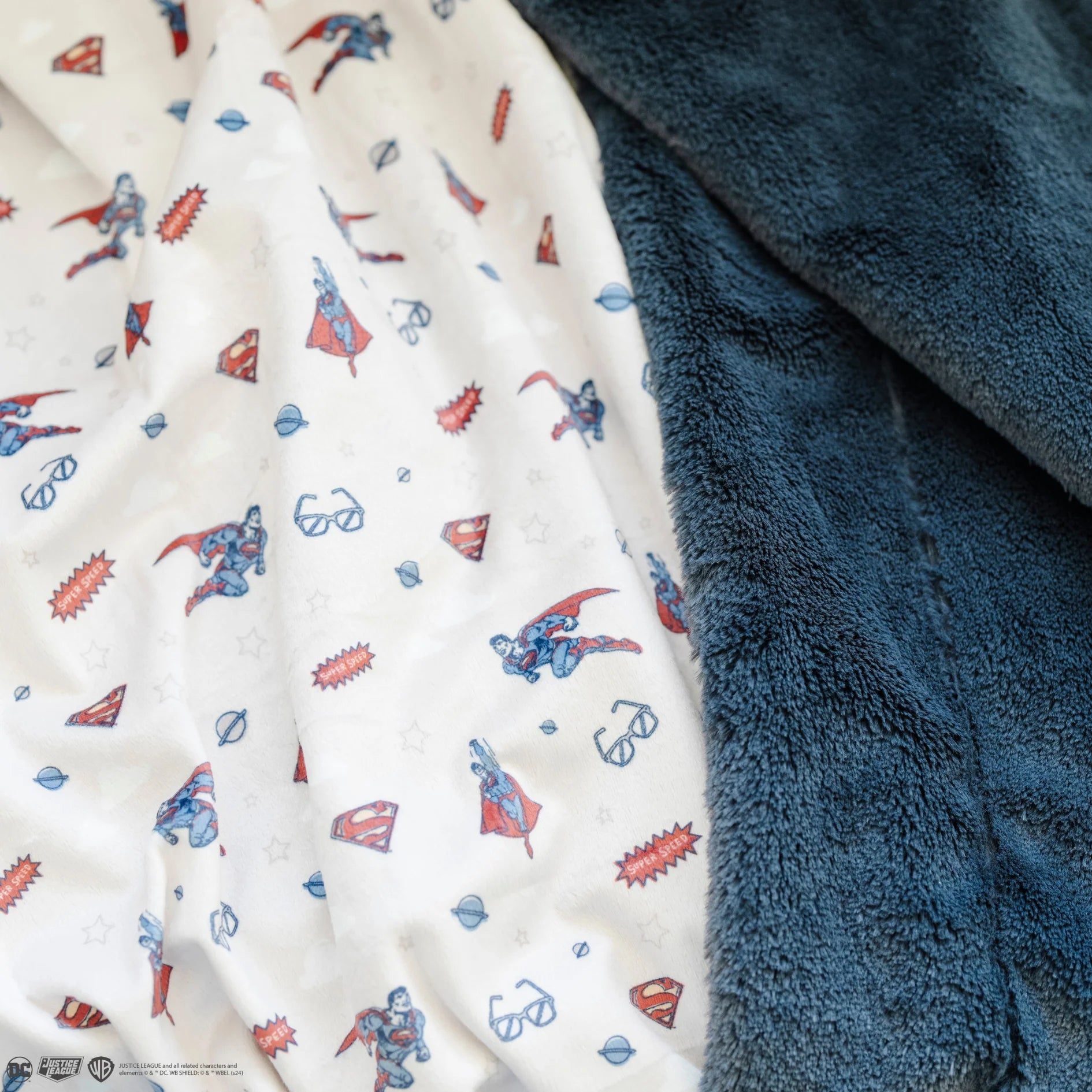 Superman receiving blanket