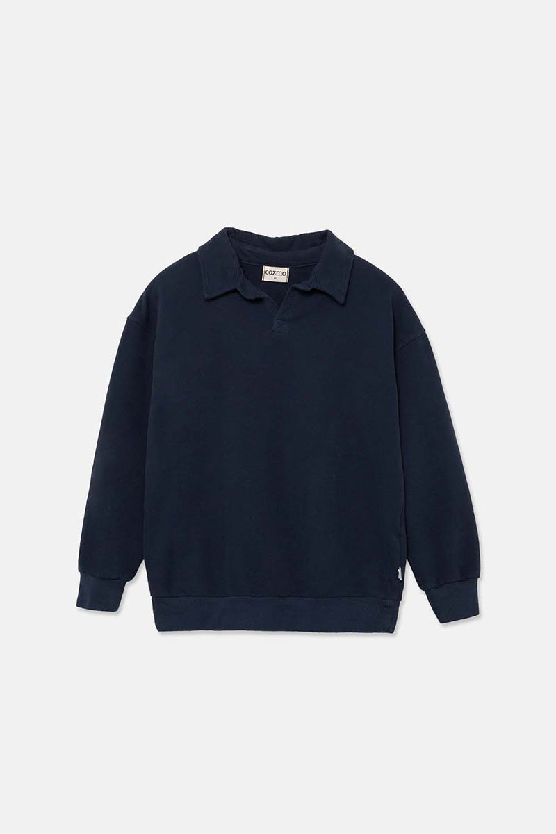 Navy Blue Longsleeve Polo