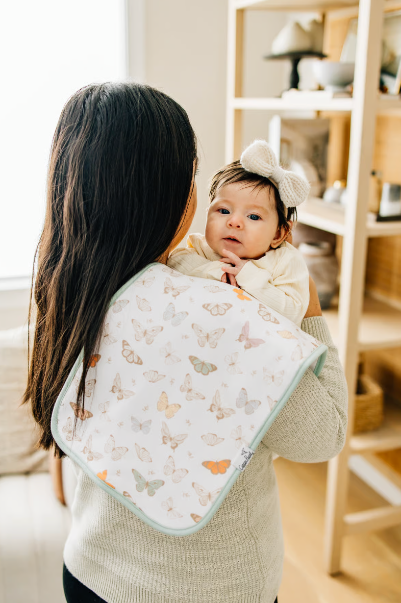 butterfly pattern burp cloth