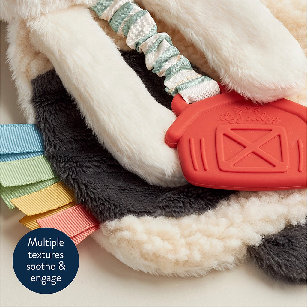 Itzy Lovey Plush and Teether Toy - Cow