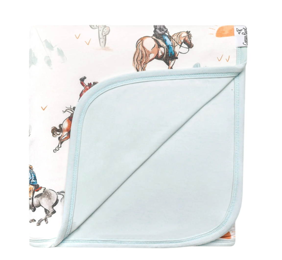 copper pearl cowboy printed blanket