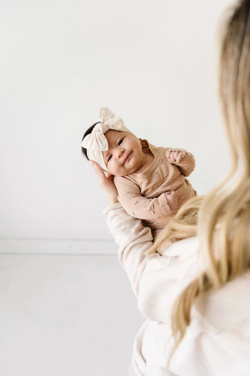 Cream Baby Bow