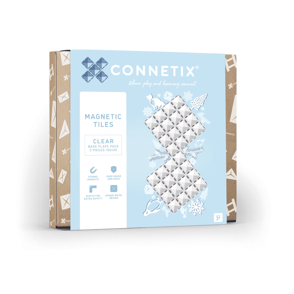 Connetix clear magnetic tiles