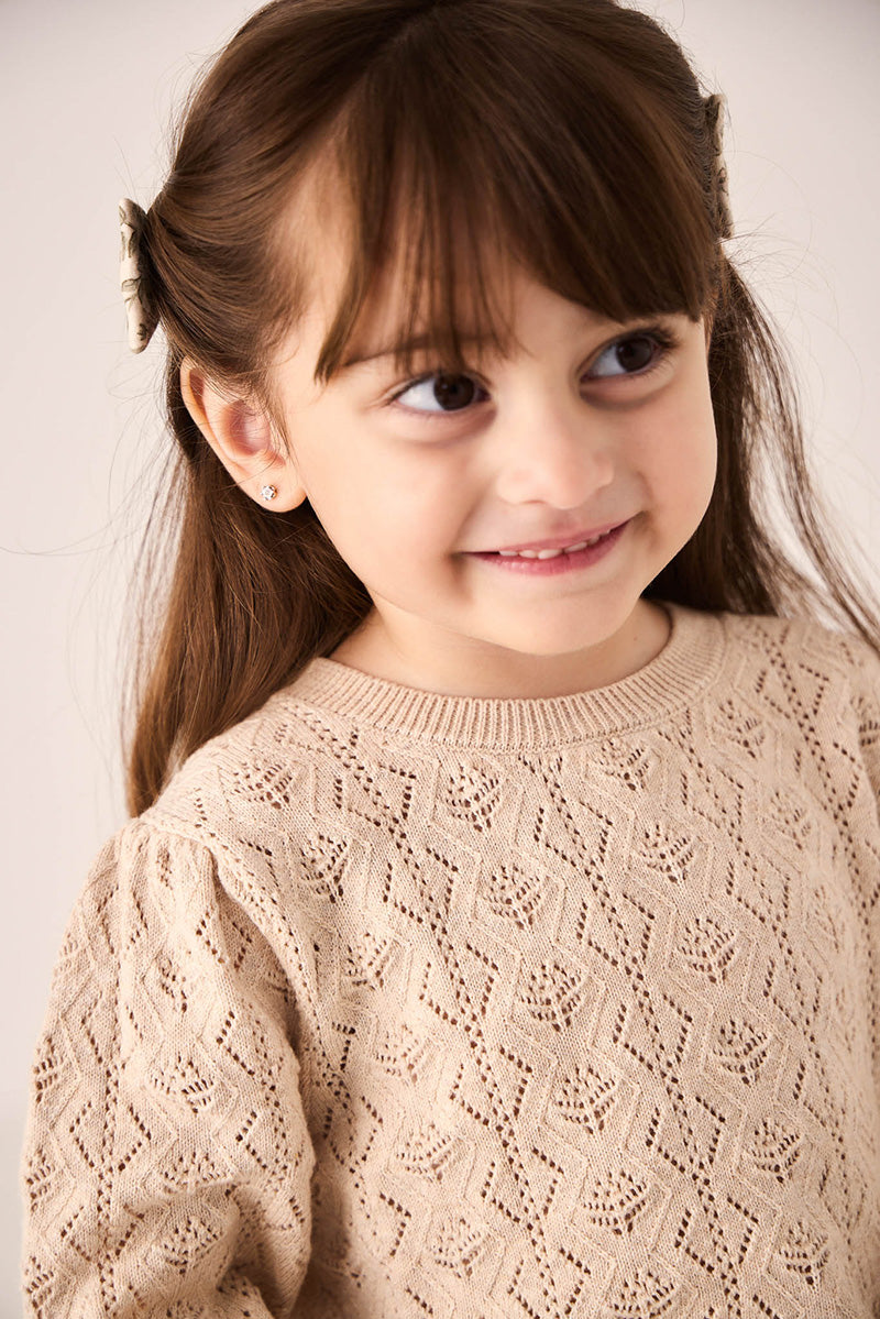 Kids Tan Knit Sweater