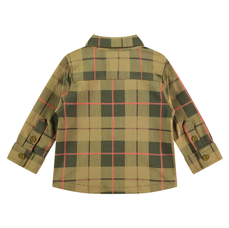 green plaid shirt for baby boy