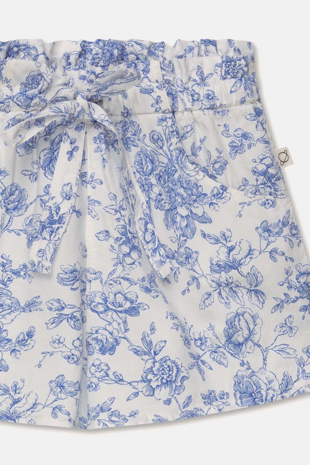 Shorts - Ivory Blue Floral Children's Clothing My Little Cozmo