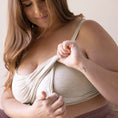 Load image into Gallery viewer, Sublime Bamboo Hands-Free Pumping Lounge & Sleep Bra - Oatmeal Heather - Busty
