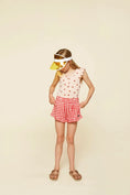 Load image into Gallery viewer, girls red gingham ruffle shorts
