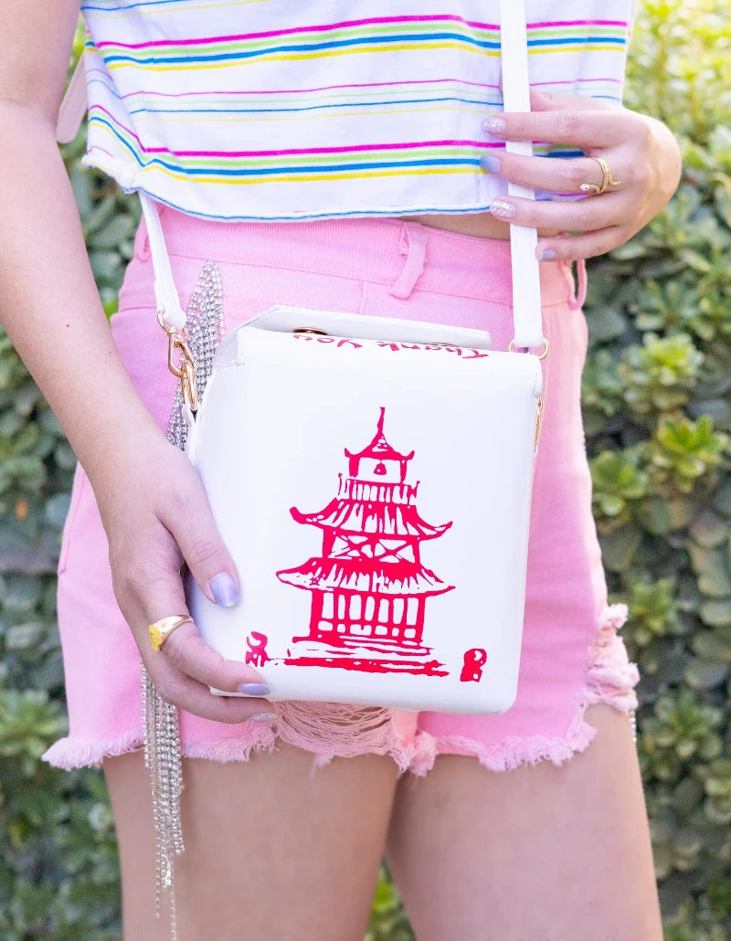Chinese takeout box purse sale