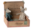 Load image into Gallery viewer, Mum & Dad Mice in Cigar Box
