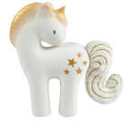 Shining Stars Unicorn Natural Rubber Rattle with Crinkle Tail