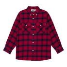 boys red plaid long sleeve