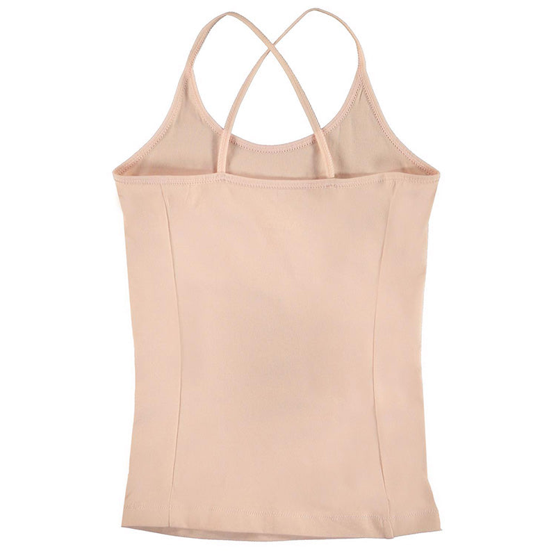 girls tan spaghetti strap tank top
