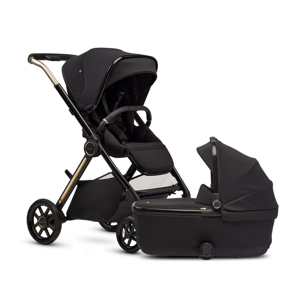 Stroller with child seat and bassinet