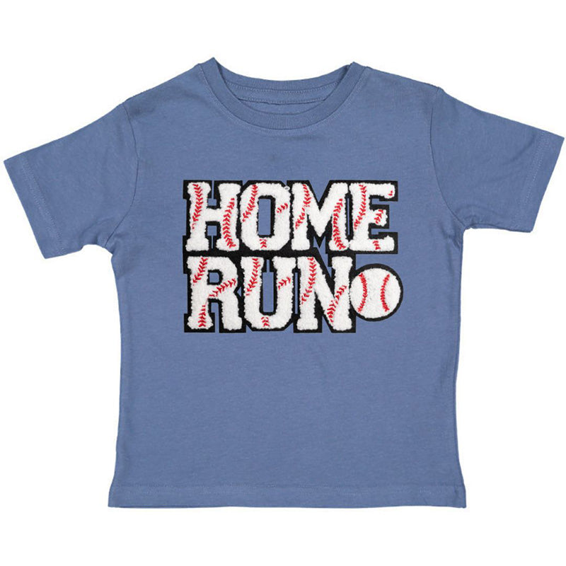 kids blue home run shirt