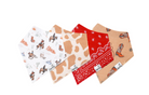 4 set of western print bandana bibs