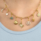 Gold Chain Necklace Charm Bar