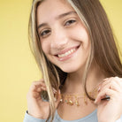 Gold Chain Necklace Charm Bar