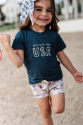 Load image into Gallery viewer, Kids Navy Blue Party in the USA Shirt
