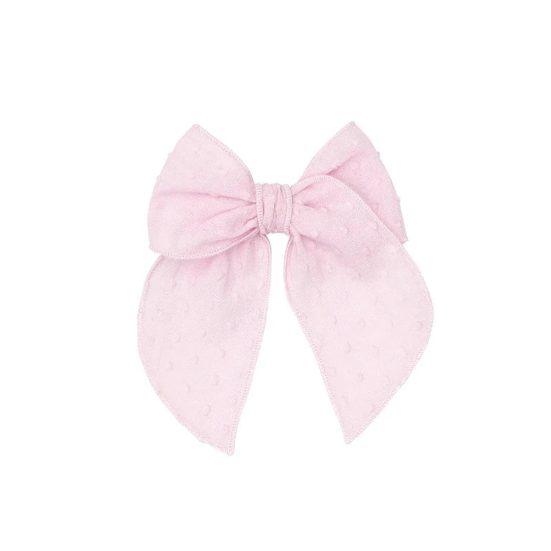 Pink Dot Bow Clip Kids