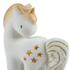 Shining Stars Unicorn Natural Rubber Rattle with Crinkle Tail