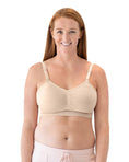 Load image into Gallery viewer, Sublime® Hands-Free Pumping & Nursing Sports Bra - Beige - Busty
