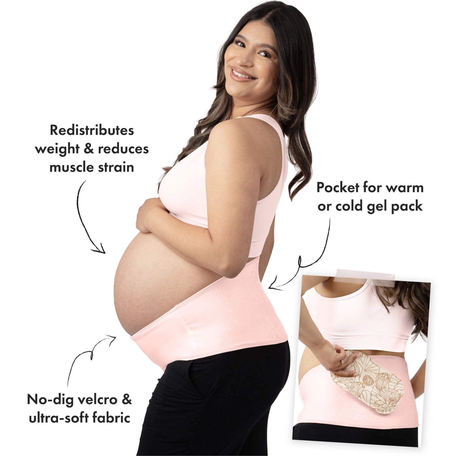 Soothing Maternity Belly & Back Support Band with Gelpack