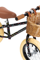 black banwood balance bike