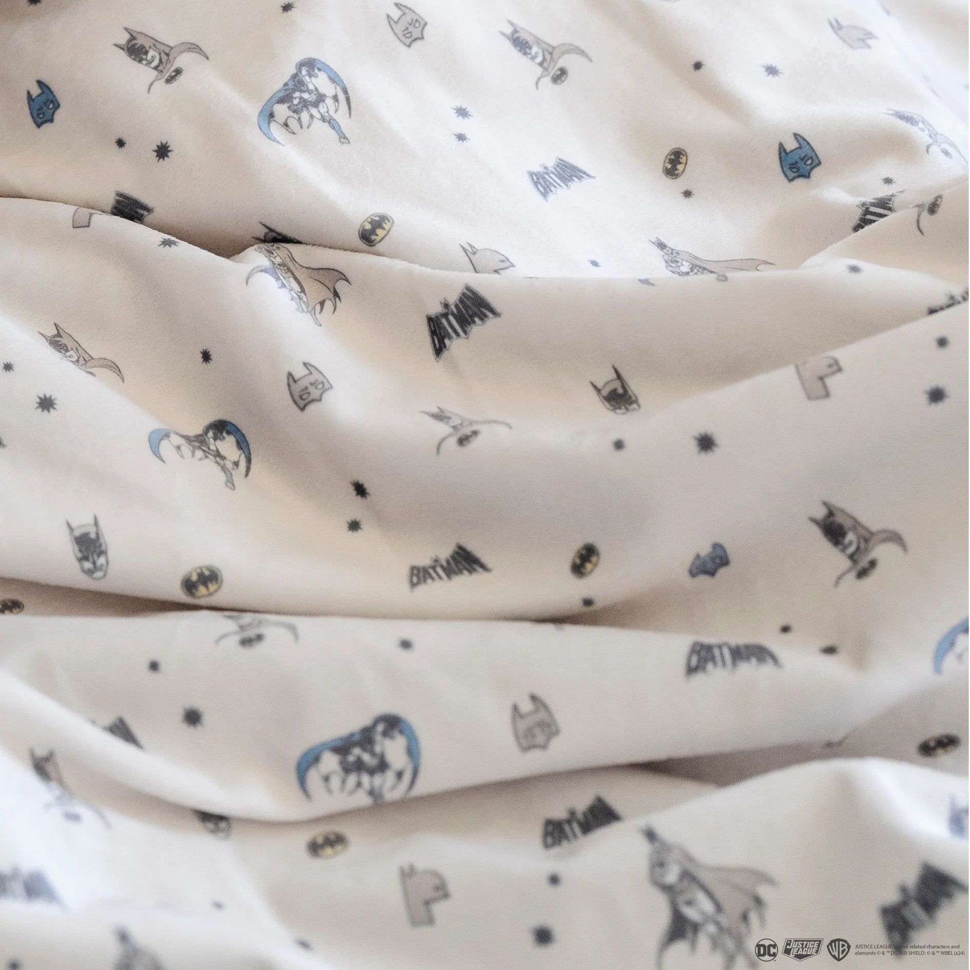 minky soft receiving blanket in Batman pattern