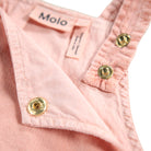 Blush Pink Overall Dress with Adjustable Gold Buttons