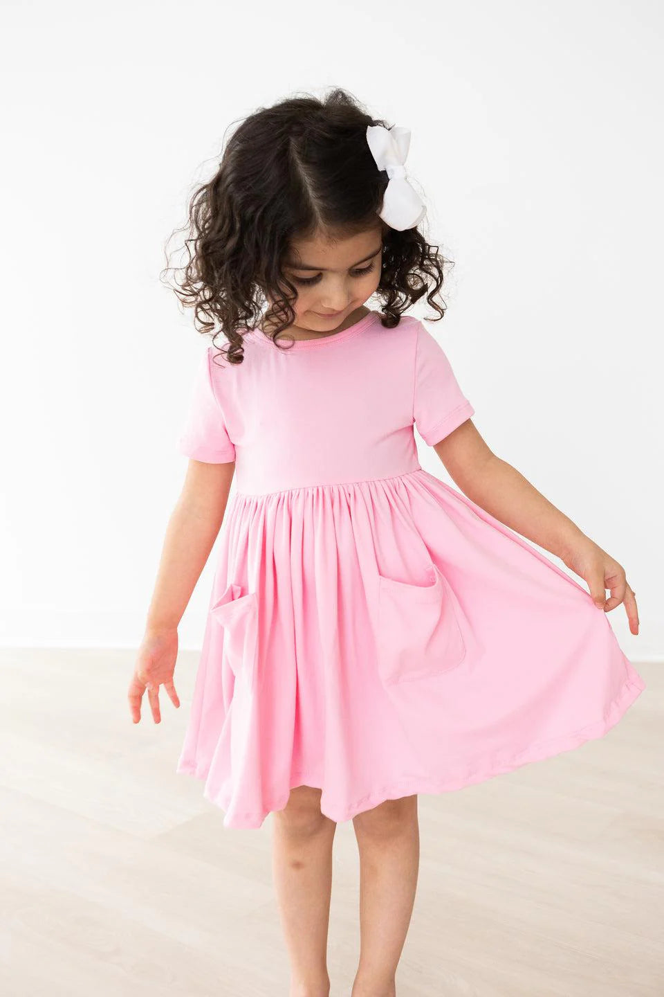 Bubble Gum Pink Short Sleeve Dress 