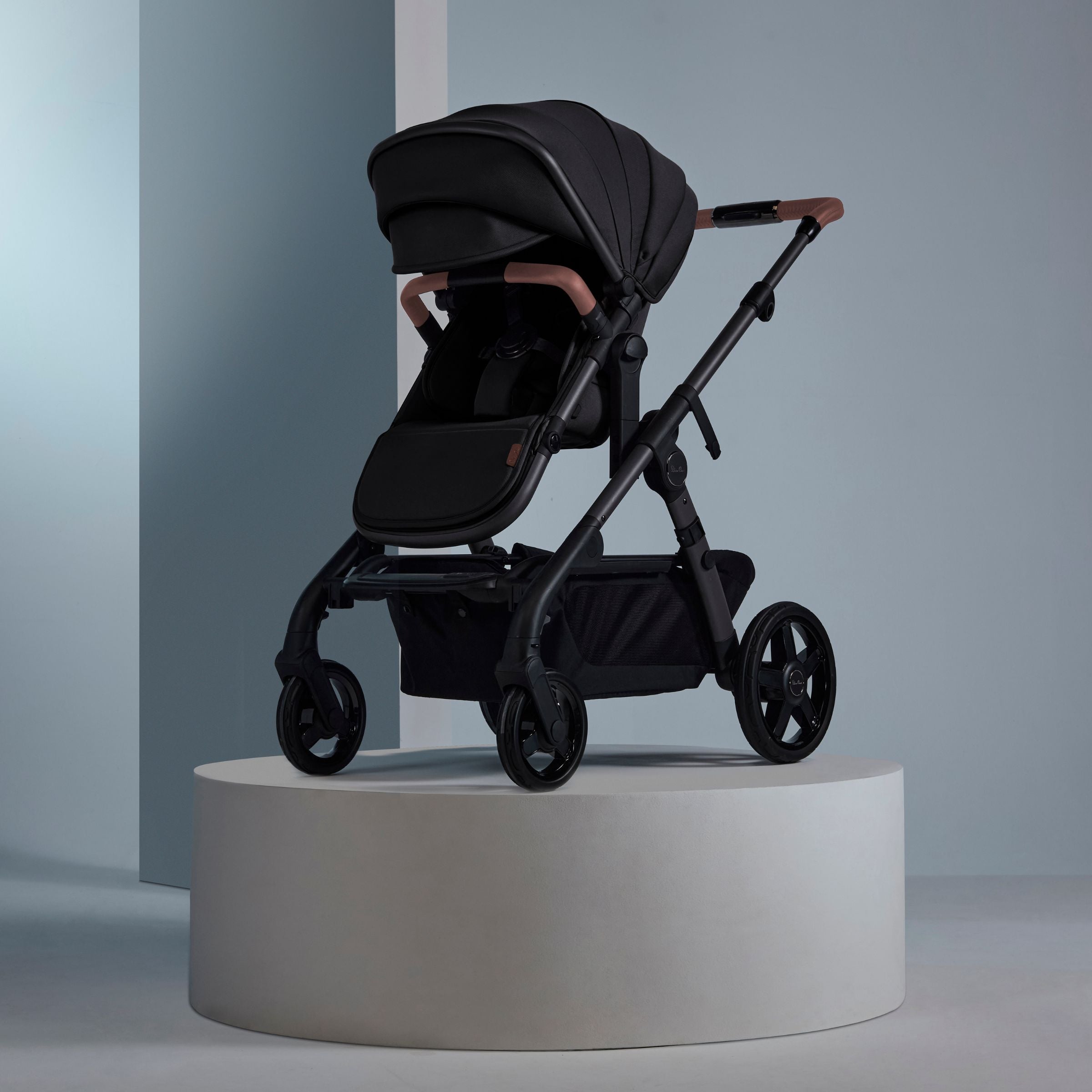 black single stroller on double stroller frame