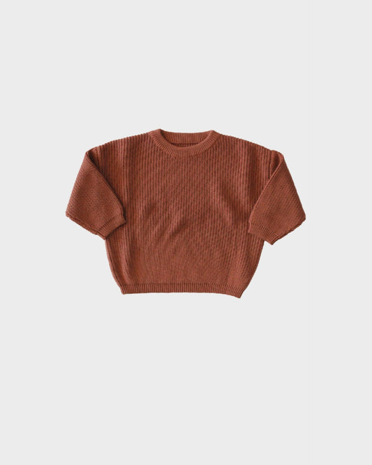 Chunky Knit Sweater - Rust