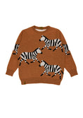 Load image into Gallery viewer, Merino Sweater - Brown Zebras
