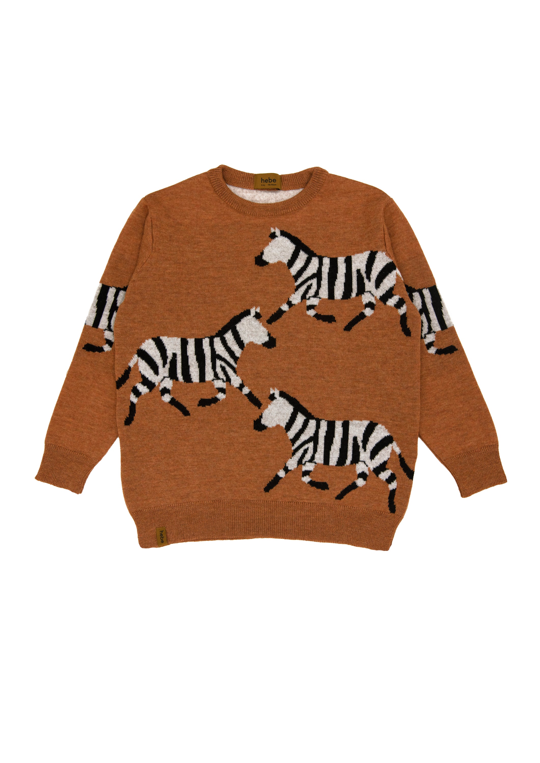Merino Sweater - Brown Zebras