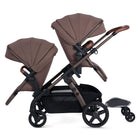 Back to back double stroller with canopy
