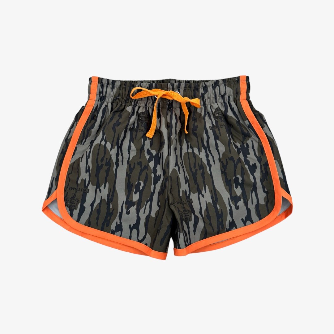 Mossy oak camo print swim trunk