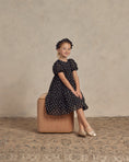 Load image into Gallery viewer, Chloe Dress - Black + Ivory Dot
