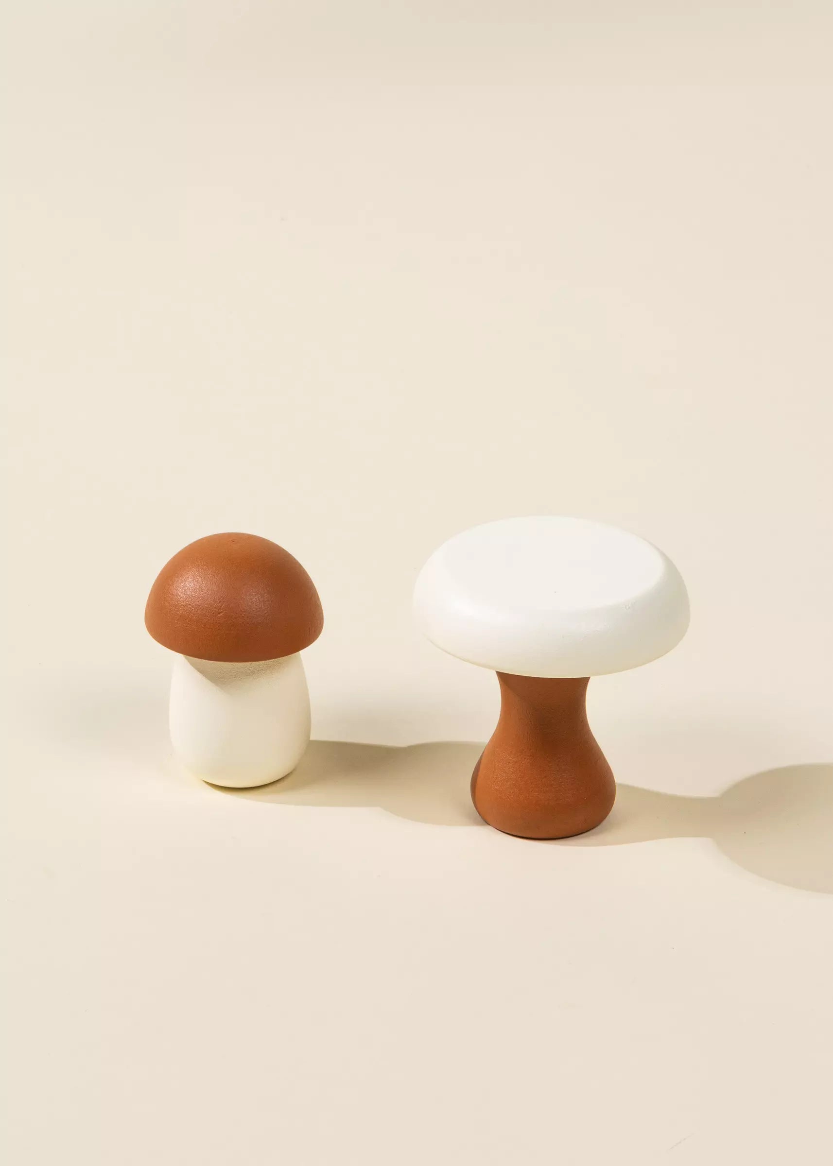Red and white mushroom toys