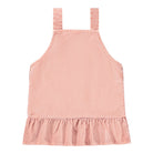 Rose Pink Overall Dress with Ruffled Bottoms
