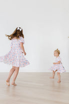 Ruffled Twirl Dress with American Flags 