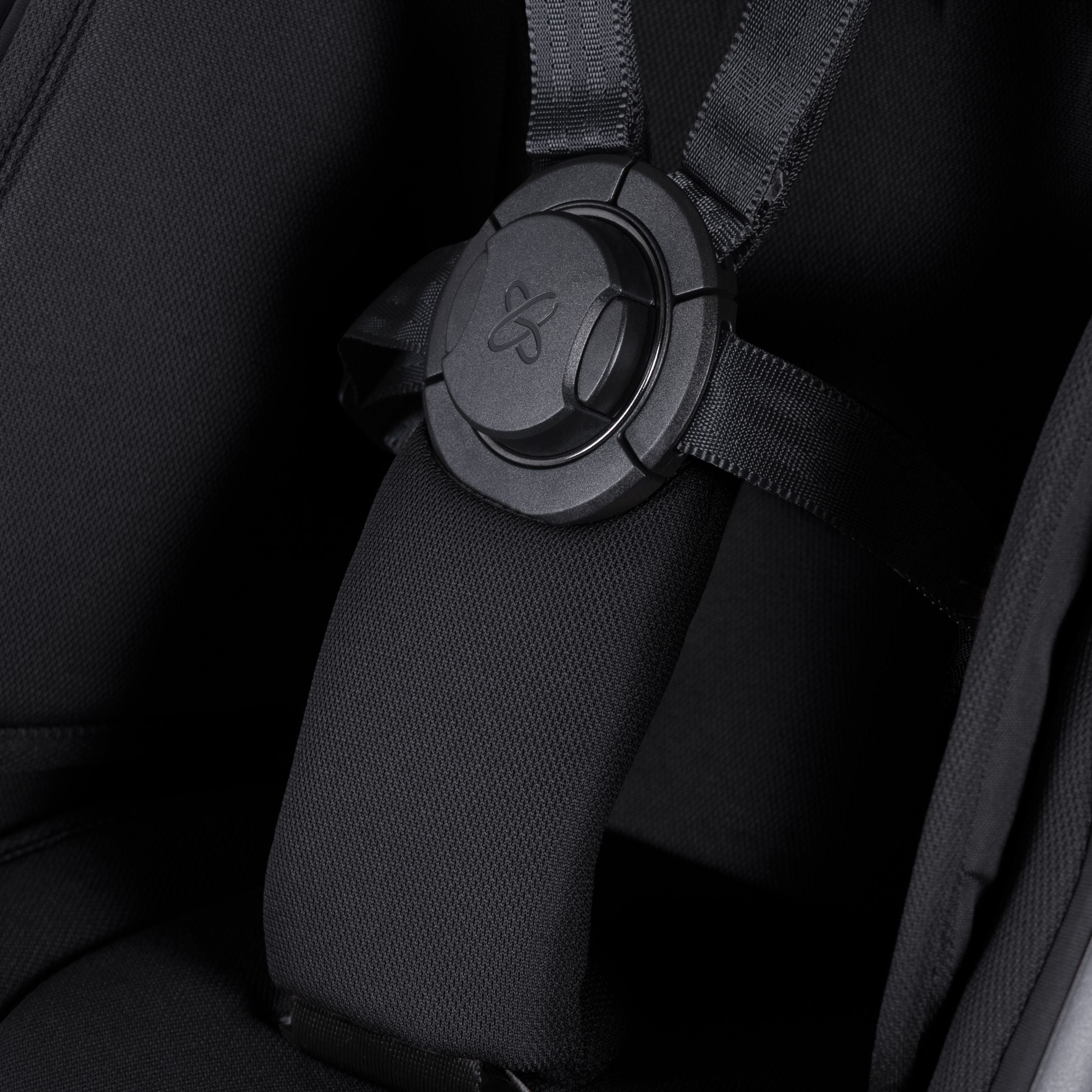 Black stroller buckle