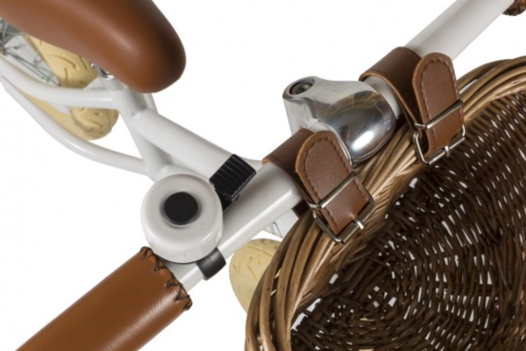 kids white banwood bike